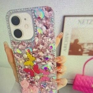 Cle de Peau Crystal Butterfly Phone Case - Pink and Yellow